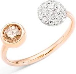 POMELLATO Diamanten Ros&eacute;gouden Ring - Dames - Ringen - Geel - 50 MM - Accessoires