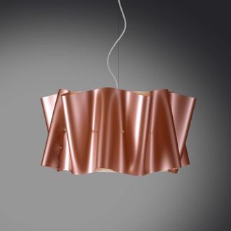 Linea Zero Linea Zero - L&aacute;mpara De Suspensi&oacute;n Cinco Luces Folio Pantalla En Polilux Cobre Di&aacute;metro 60x H32 Cm