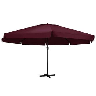 Berkfield Home Garden Parasol with Aluminium Pole 600 cm Bordeaux Red