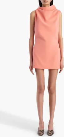 Khaite Astor Sleeveless Draped Minidress in Coral at Nordstrom, Size 12
