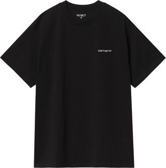 Carhartt Work in Progress Script Embroidery Short Sleeve T-Shirt Black I030435-0D2-XX