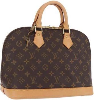 Louis Vuitton Pre-owned Hand Bag - Dames - Vintage Handtas - Bruin - ONE Size - Leer - Vintage