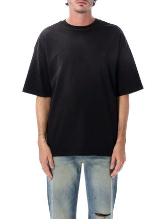Amiri Grad MA Check Patch Bandana Print Embroidered Oversized T-Shirt
