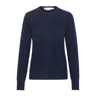 Inwear Lukka IW Pullover met ronde hals - Dames - Cashmere truien - Blauw - S/M - Kasjmier - Truien & Vesten