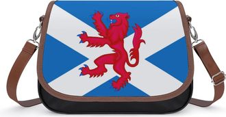 Generic Flag of Scotland with Lion Rampant Fashion Womens Crossbody Bags Novelty Handbag Shoulder Bag Purse