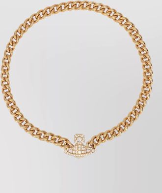 Vivienne Westwood chain necklace pendant crystal detail