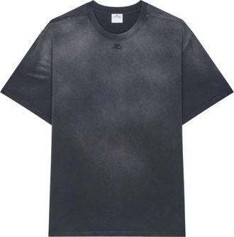 Courr&egrave;ges T-shirt con logo - Nero
