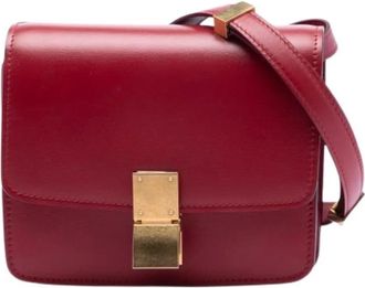 Celine Pre-owned Cross Body Bags, female, Red, Size: ONE SIZE Pre-owned The Classic Box Crossbody Bag