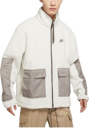 Nike Colorblock Stand Collar lambs wool Jacket Brown DD5022-072