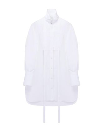 Alexander McQueen Alexander Mcqueen Womens Optical White Cotton Clothing Dresses - Size EU 36 (Womens)