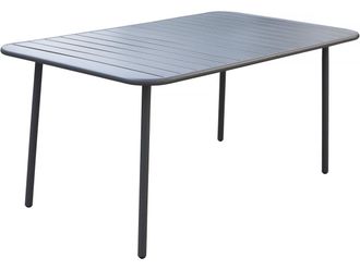 Habitat et Jardin Mesa De Jard&iacute;n Met&aacute;lica bilbao - 150 X 90 X 71 Cm - Gris