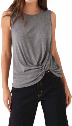 Karen Kane Sleeveless Pick-Up Top In Heather Gray