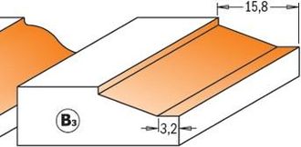 CMT 890.512.11 Fresa Para Plafones Hor.c/rodam.hm S=12.7 D=50