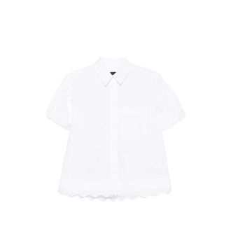 Simone Rocha Scalloped-hem Puff-sleeve Shirt