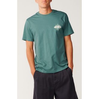 Rip Curl Disorder Burst Cotton Graphic T-Shirt in Muted Green at Nordstrom, Size Xx-Large