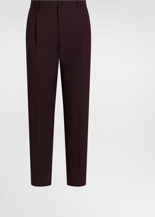 Dolce & Gabbana Virgin Wool Trousers - Man Collection Multi-colored 48