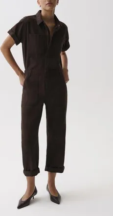 Pistola Denim Cruz Cotton Jumpsuit in Mocha at Nordstrom, Size X-Small