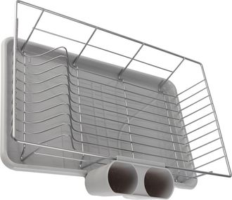 Infinite Soporte Para Verduras De Metal Galvanizado Electrol&iacute;ticamente - Almacenamiento De Secado R&aacute;pido, Bandeja Recogegotas, Soporte Extra&iacute;ble Para Palillos,