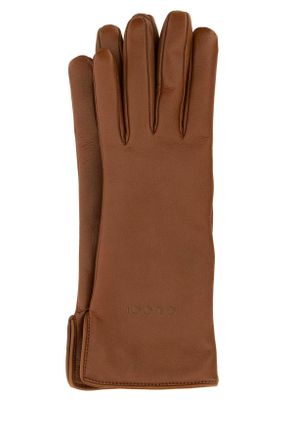 Gucci Caramel Leather Gloves