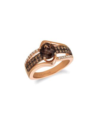 Le Vian Chocolatier 14K Strawberry Gold 1.58 Ct. Tw. Diamond & Smoky Quartz Ring