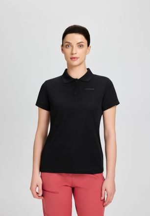 Icepeak Poloshirt ICEPEAK BAYARD, Damen, Gr. XXL, schwarz (basic schwarz), Obermaterial: 100% Polyester, Shirts Poloshirt, sportlicher Stil, aus Polyester, sc