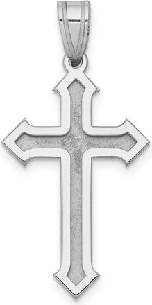 Diamond2Deal 14k White Gold Passion Cross Pendant