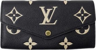 Louis Vuitton Pre-owned Monogram Empreinte Bi-fold Portemonnee - Dames - Vintage Accessoires - Zwart - ONE Size - Leer - Vintage