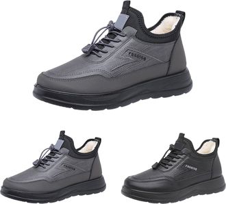 Generic Winter Snow Boots For Men, Thermal Waterproof Boots Mens Slip On Outdoor Warm Ankle Boots Lightweight Fuzzy Winter Shoes Wide Fit Thick Shoe Anti Slip