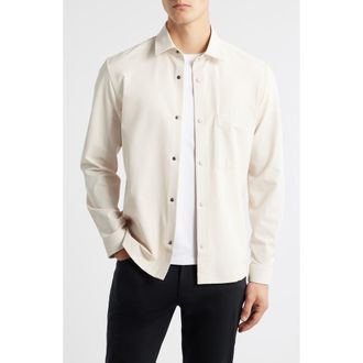 BOSS Leo Kent Relaxed Fit Button-Up Shirt in Open White at Nordstrom Rack, Size X-Large
