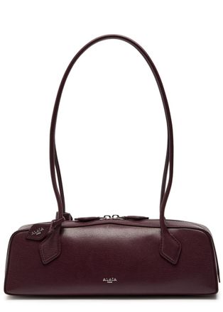 Alaia Le Teckel Medium Grained Leather Shoulder bag - Burgundy - One Size