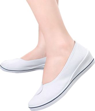 Generic Women Casual Walking Shoes for Everyday Comfort and Lightweight Support in Fashionable Design (White, 4.5)
