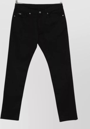 Emporio Armani slim cotton denim jeans five pocket belt loops