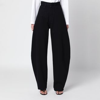 Alaia Black denim wide leg jeans