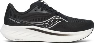 Saucony Mens Ride 18 Shoe In Black/white Noir/blanc
