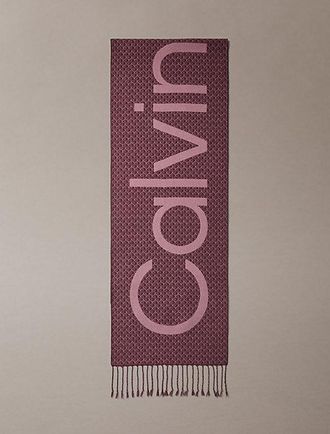 Calvin Klein Bufanda De Mezcla De Lana Con Logo Con Emblema