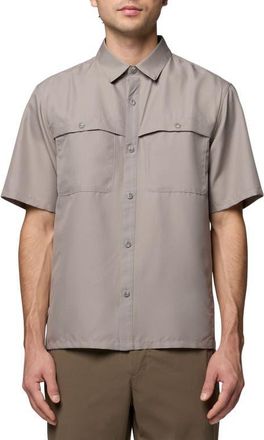 Mountain Hardwear Sun Drift Cooling Short Sleeve Shirt in Approaching Storm at Nordstrom, Size Xx-Large