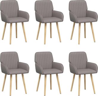vidaXL Sillas De Comedor 6 Uds. Tela Topo 56,5 X 50 X 87,5 Cm Vidaxl