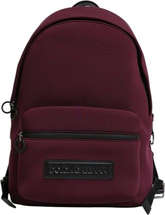 Dolce & Gabbana Burgundy Montreale Tecnico Textile Men Backpack Mens Bag