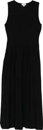 Staud Abito midi Eluse smanicato plissettato - Nero