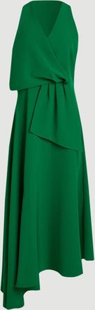 Karen Millen Womens Soft Tailored Colour Block Detail Midi Dress - Green - Size 8 UK