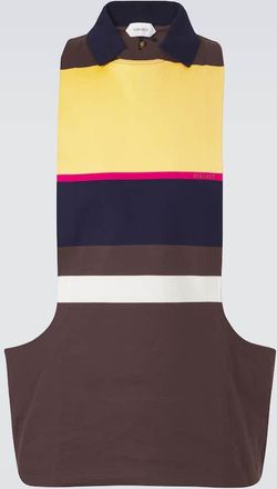 Versace Striped cotton tank top