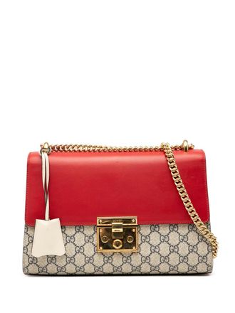 Gucci 2016-2025 Medium GG Supreme Padlock shoulder bag - Brown