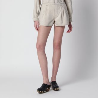 Jacquemus Beige denim Amelo-de-N&icirc;mes shorts