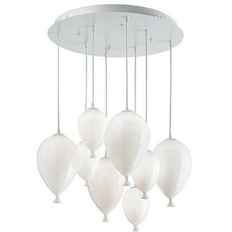 Ideal Lux Lampada a sospensione 8 luci clown SP8 cromo