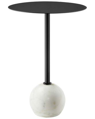 ModWay Aliza Round White Marble Side Table