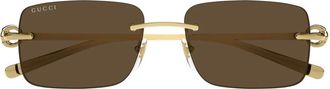 Gucci Sunglasses, unisex, Yellow, Size: 55 MM Gg1703S