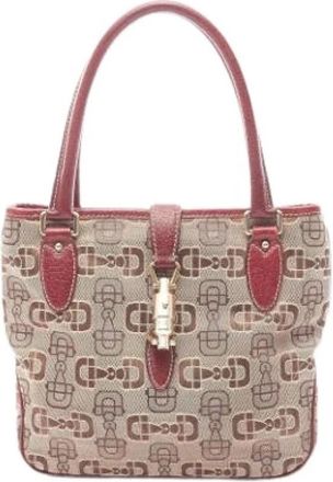 Gucci Pre-owned Vintage Handtas - Dames - Vintage Handtas - Beige - ONE Size - Leer - Vintage