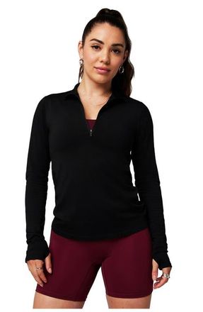 Fabletics Womens Feather Tech+ Half-Zip Top in Black at Nordstrom, Size Xx-Large