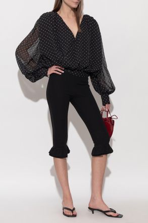 Rotate V-neck Top, Womens, Black