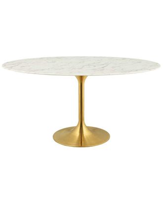 ModWay Lippa 60In Oval Artificial Marble Dining Table